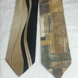 3/$15 Puritan Tie set of 2 silk, Polyester brown